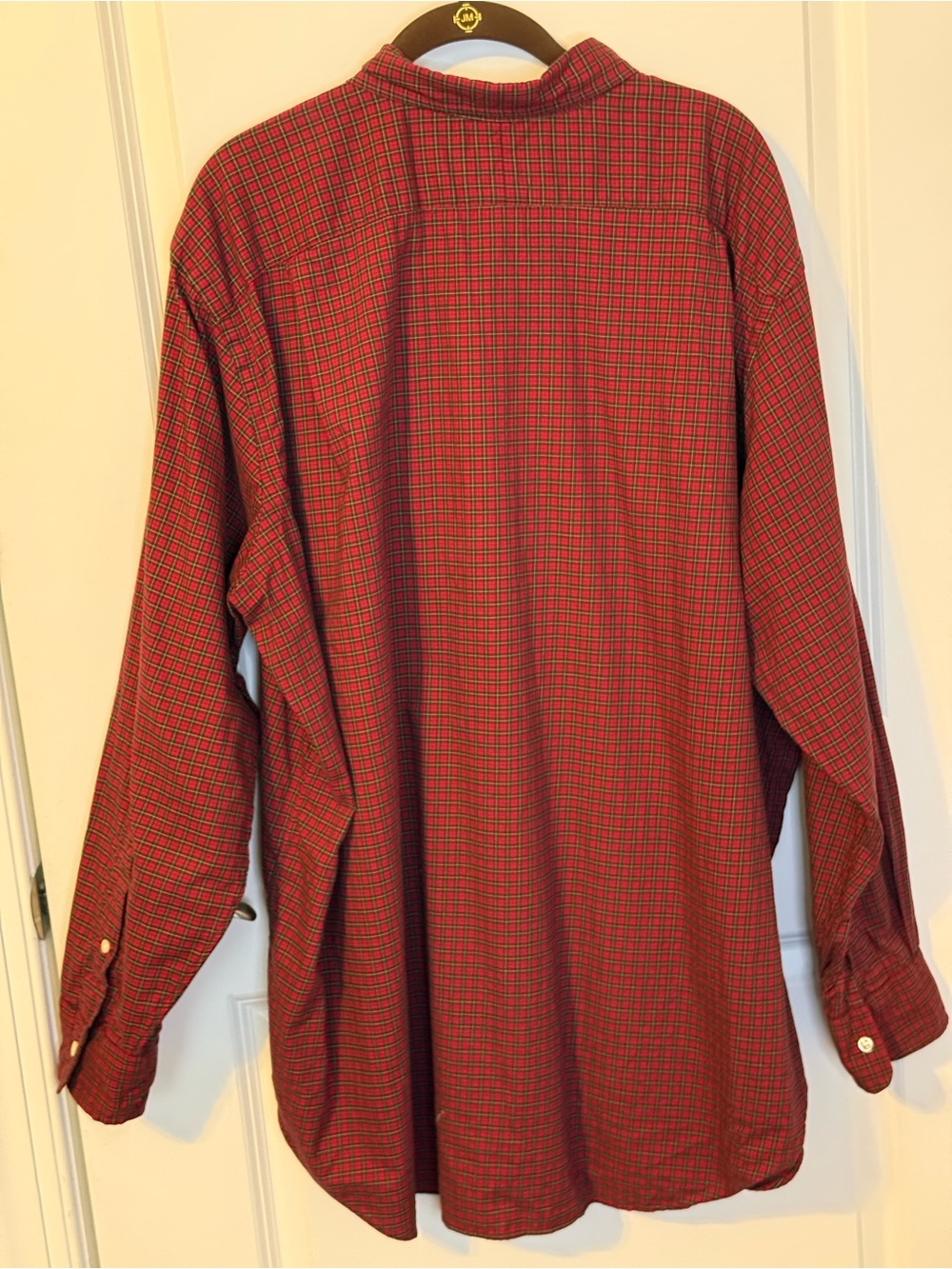 Polo Ralph Lauren Men’s 2XB Red Plaid Button Front Shirt Big Tall Cotton - Picture 2 of 4